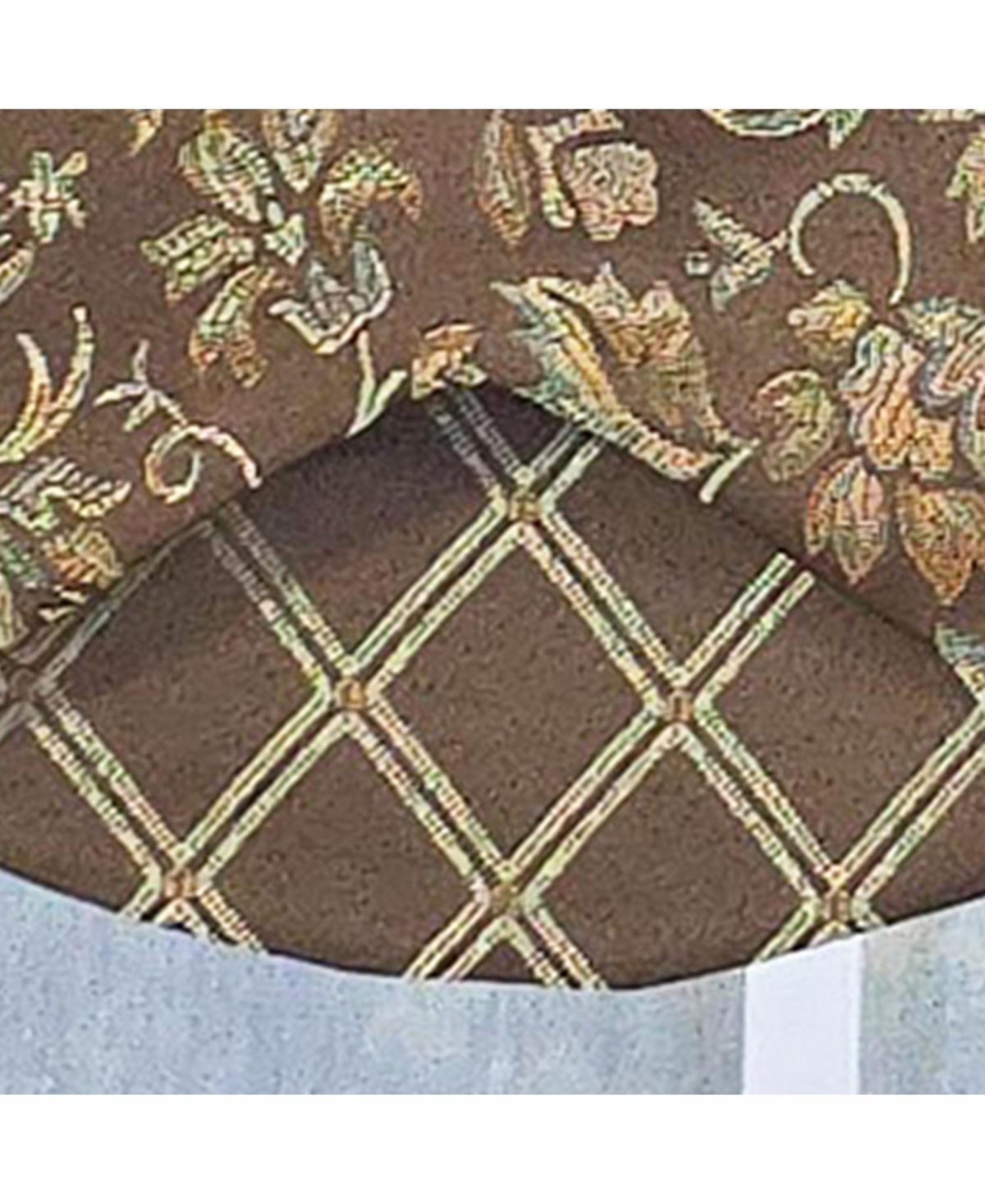 Rlf Home Chopin Petticoat 100% Cotton Rod Pocket Lined Window Valance 50" x 15" Brown