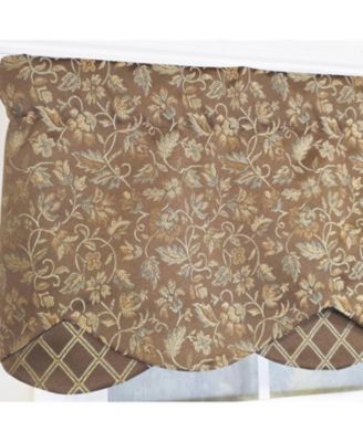 Chopin Petticoat 100% Cotton Rod Pocket Lined  Window Valance 50" x 15" Brown