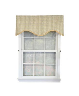 Rosalinda Cornice 100% Cotton Rod Pocket Lined  Window Valance 50" x 17" Yellow