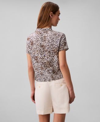 Women's Printed Wrap Top