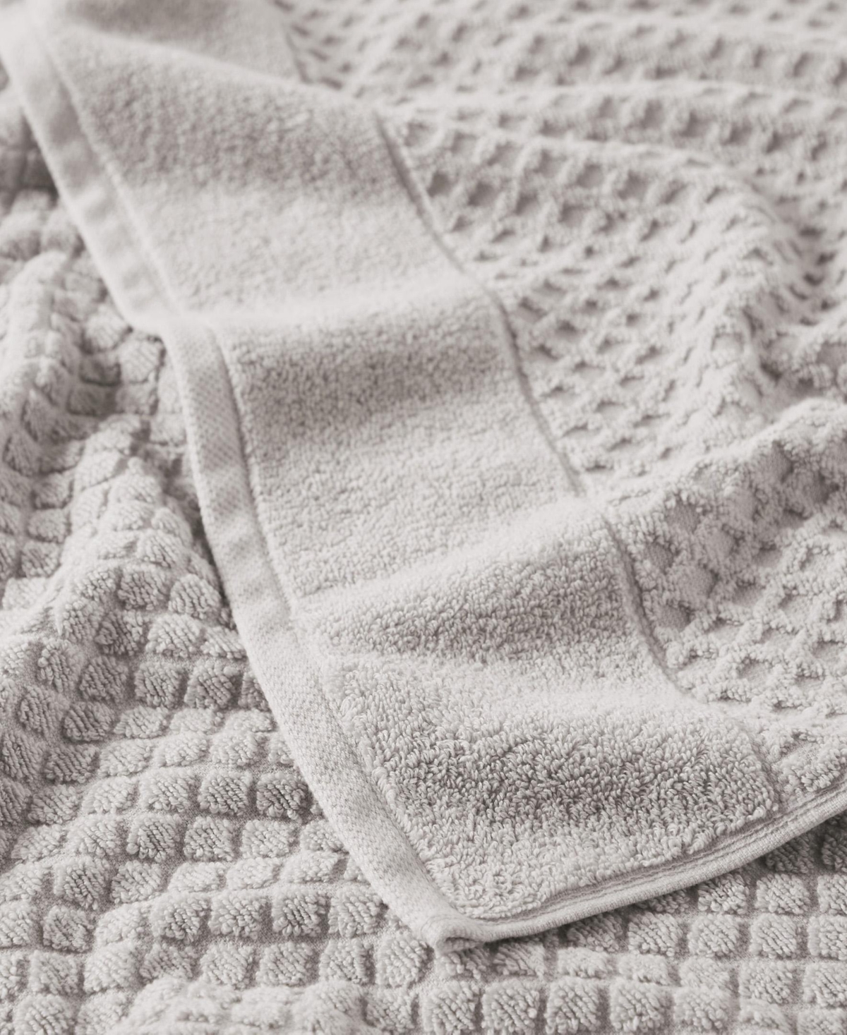 Linery & Co. Quick-Drying Cotton Diamond Waffle Textured 2-Piece Bath Sheet Set