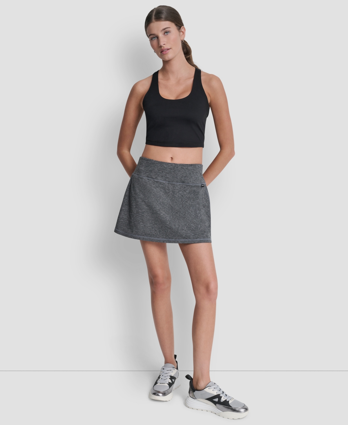 Dkny Sport Women's Space-Dye Pull-On Bike Skort