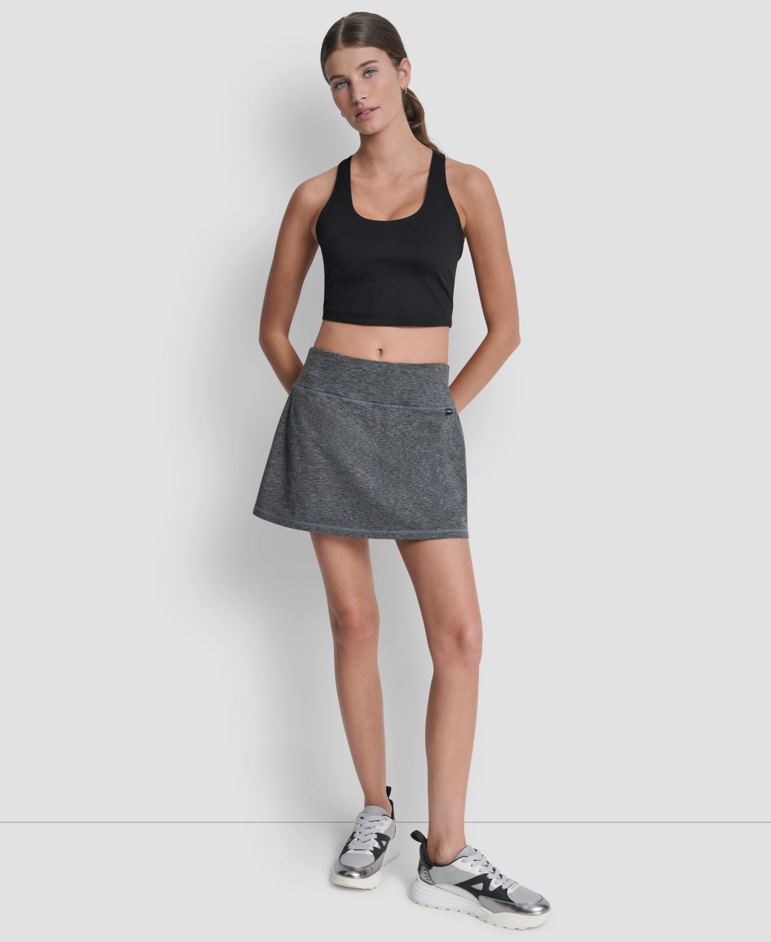 Women's Space-Dye Pull-On Bike Skort