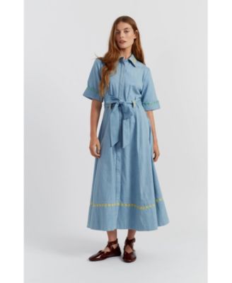 Women's Chambray Buttercup Shirt Dress