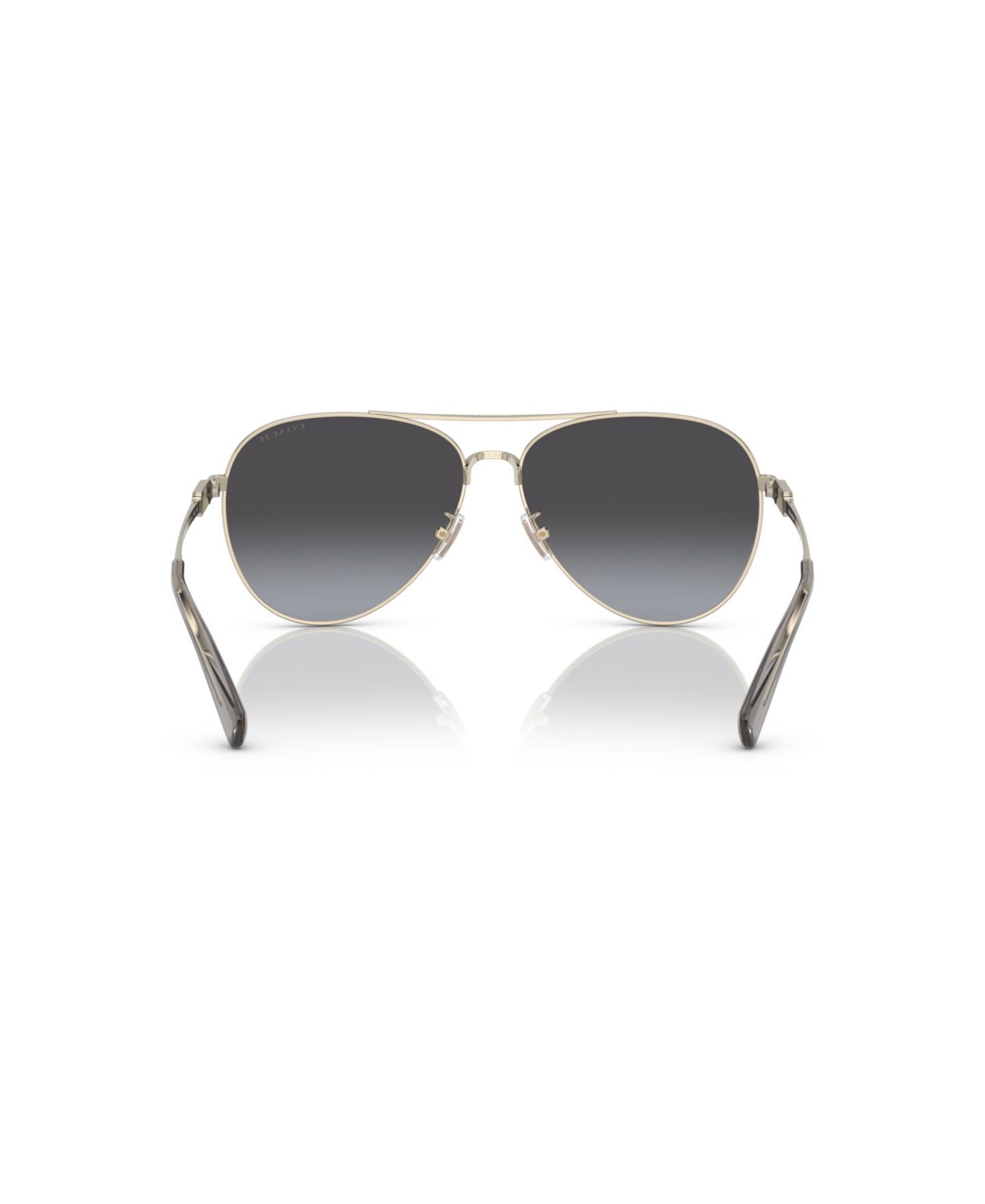 Женские солнцезащитные очки COACH Pilot Sunglasses, CD474 HC7140, цвет: Блестящий светлый золотой — фото 4