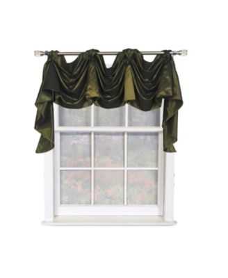 Taffeta 3-S Victory 100% Polyester Tab Top Swag Window Curtain 54" x 25" Hunter