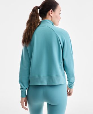Women's Solid Fleece Quarter-Zip Sweatshirt
