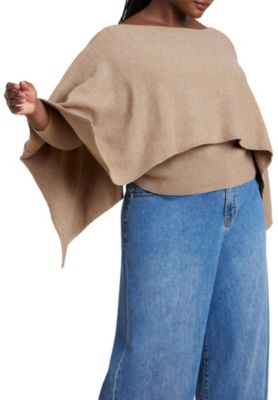 Women's Layered Cape Sweater