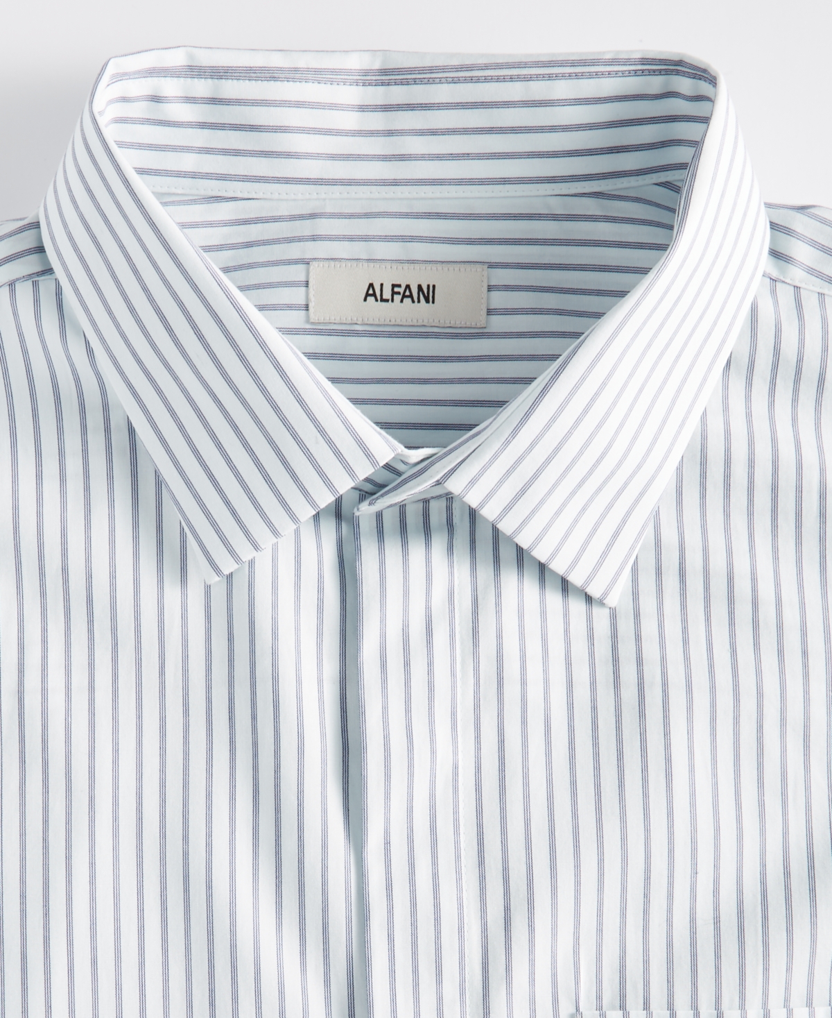 Alfani Men's Cotton Striped One-Pocket Regular-Fit Shirt, Macy's Exclusive
