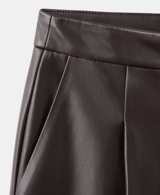 Women's Wide-Leg Faux-Leather Pants
