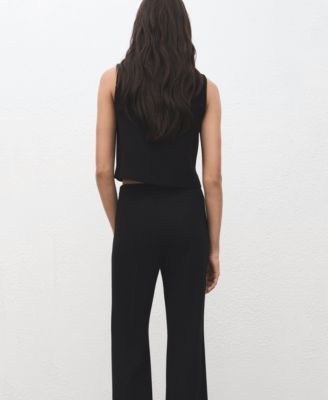 Women's Cropped Suit Vest