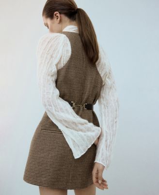 Women's Houndstooth Wool-Blend Dress