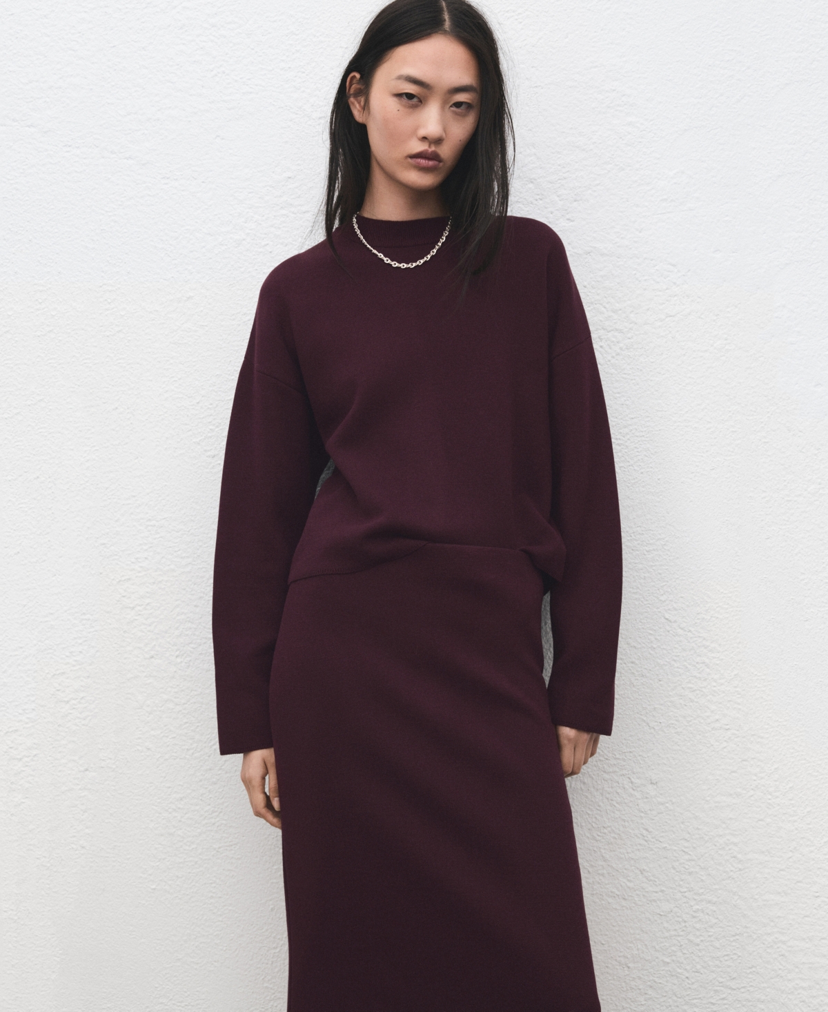 Mango Women's Knit Pencil Skirt