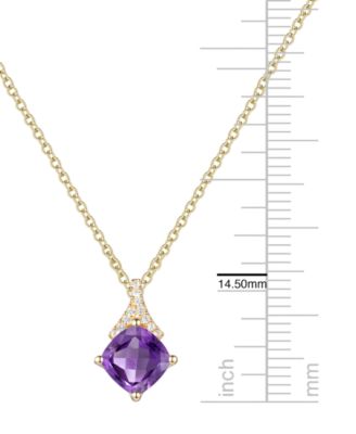 2-Pc. Amethyst (3.2 ct. t.w.) and Lab-Grown White Sapphire (0.18 ct. t.w.) Earrings and Pendant Set in 14k Gold Over Sterling Silver (Also Available in Other Gemstones)