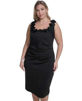 Plus Size Scoop Neck Cocktail Dress