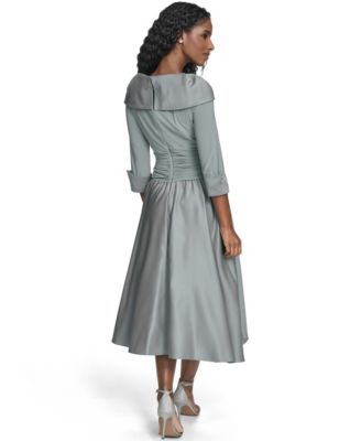 Women's Rhinestone Cuff Sleeve V-Neck Dress