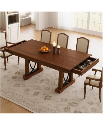 Kitchen Table Dining Table for 6 to 8 for Dining Room, Home Office, Living Room