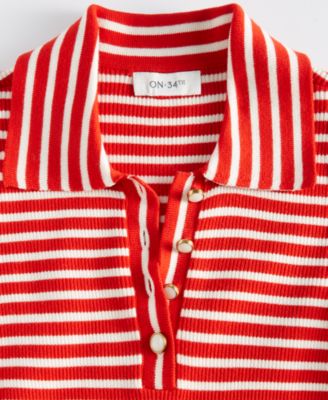 Women's Ruffle-Trim Knit Midi Sweater Dress