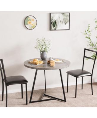 Kitchen Table Round Dining Table Set for 2 Kitchen Table for Dining Room, Home Office, Living Room