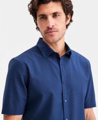 Men's Breathable Short-Sleeve Button-Down Shirt