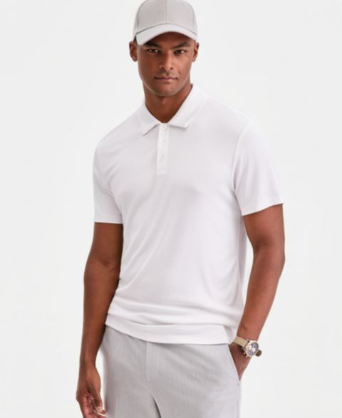 Мужское поло Alfani Alfatech Polo Shirt, цвет: Яркий белый