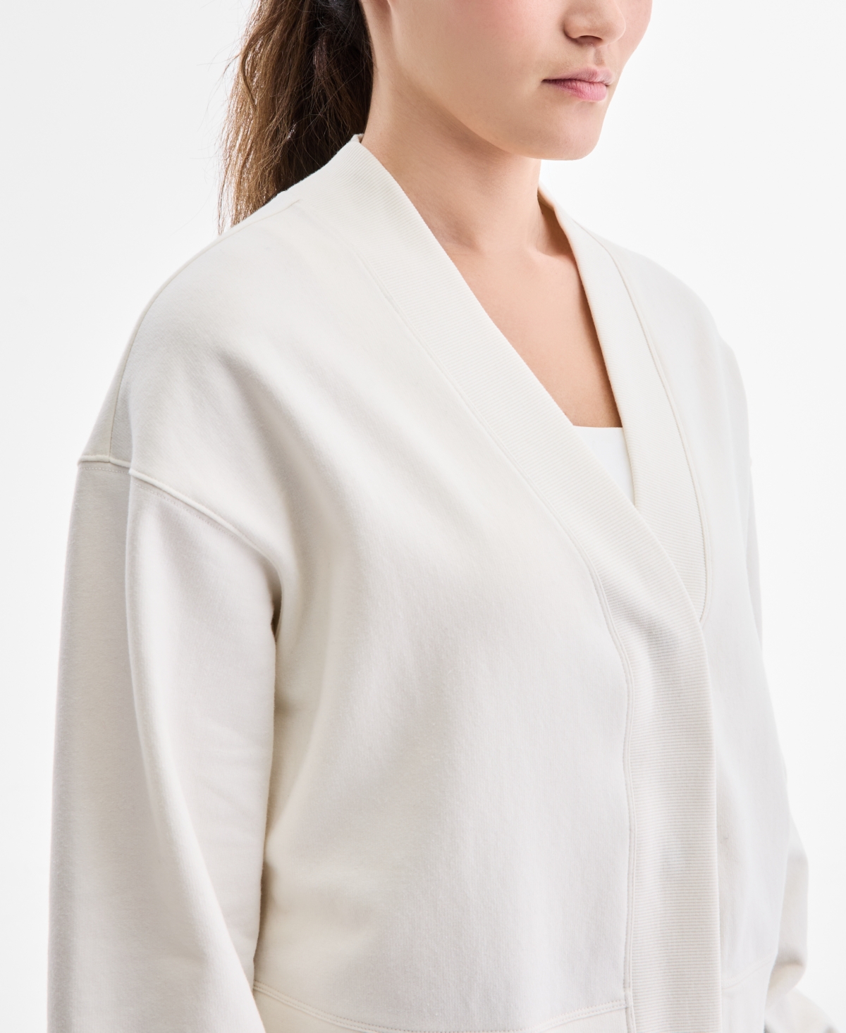 Id Ideology Women's Fleece Cropped Cardigan, Macy's Exclusive