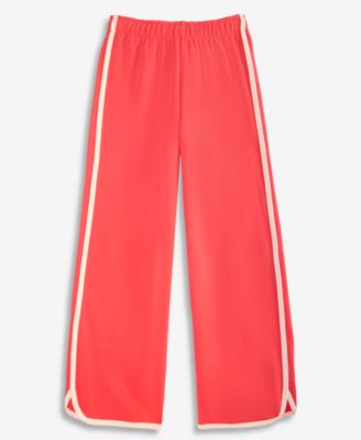 Girls' 4-16 Wide-Leg Contrast-Seam Pants