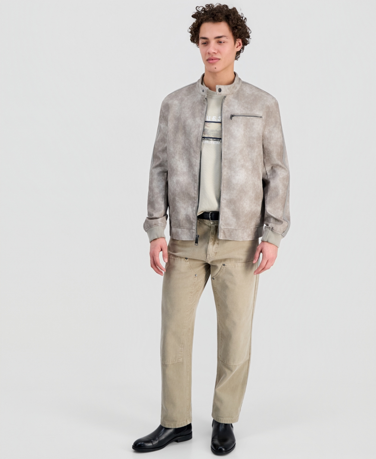 Guess Men's Justin Faux-Leather Jacket