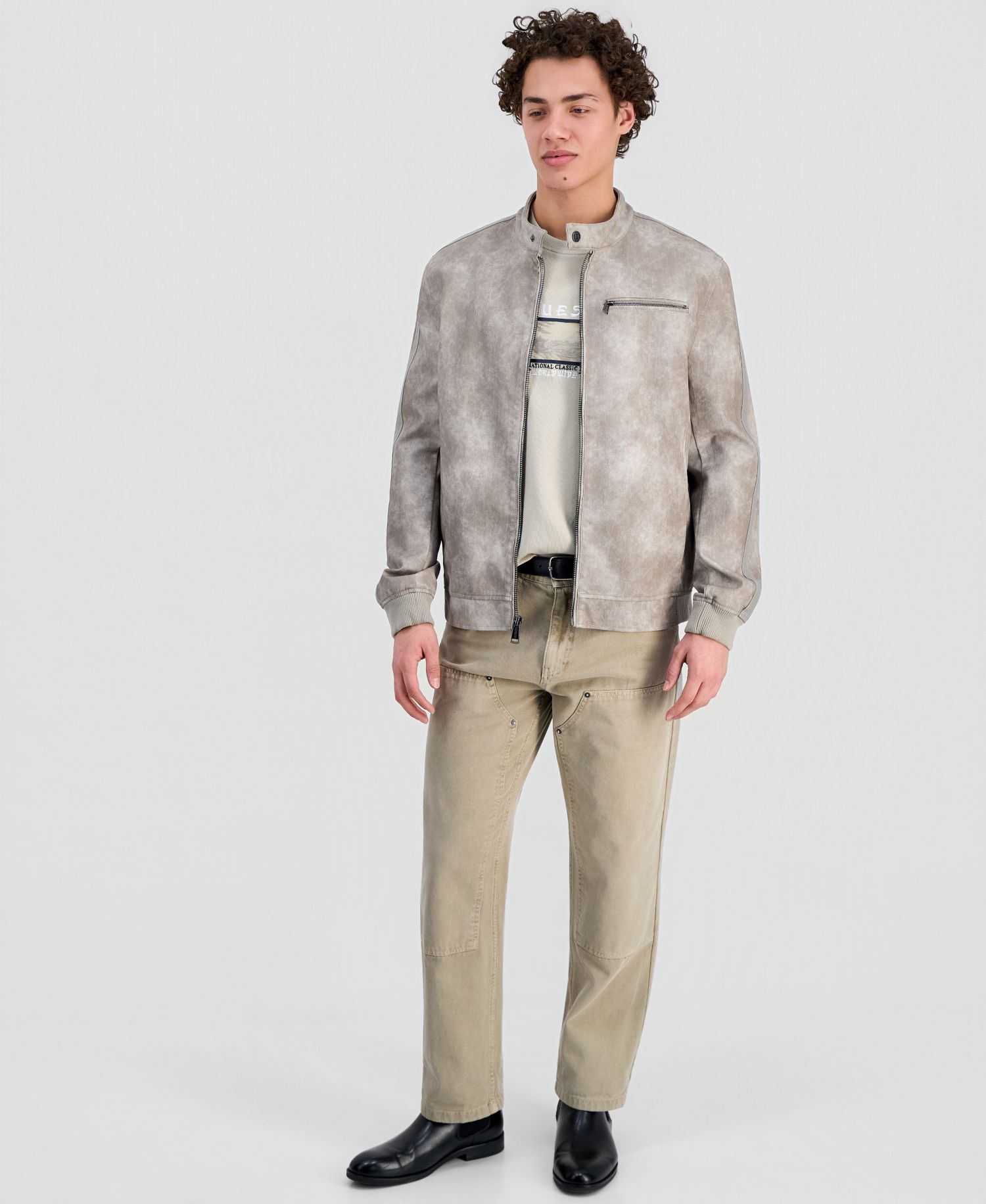 Men's Justin Faux-Leather Jacket