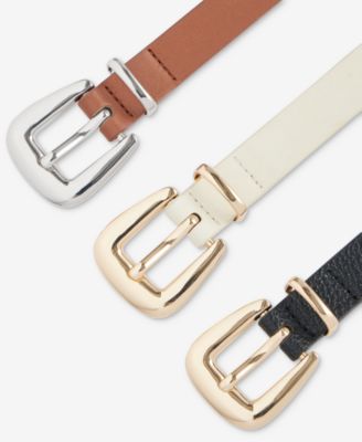 3-Pc. Matching Buckle Belt Set