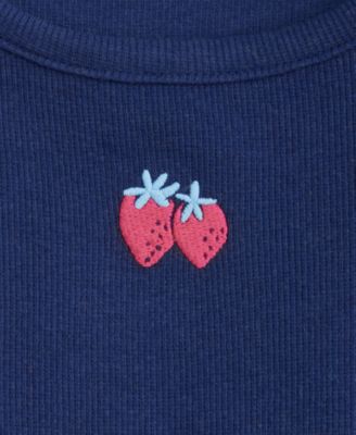 Girls' XS-XL Strawberries Baby Tee