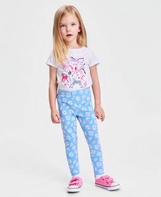 Girls' 12M-5T Daisy-Print Leggings