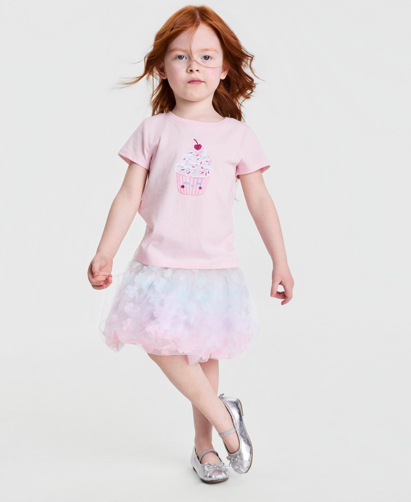 Футболка Epic Threads Sweet Treat Tee для девочек, цвет: Розовый — фото 1
