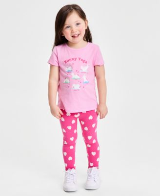 Girls' 12M-5T Bunny Yoga Tee