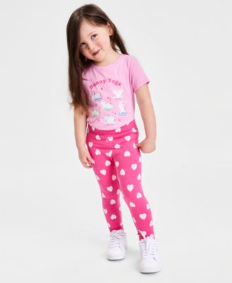 Girls' 12M-5T Heart-Print Leggings