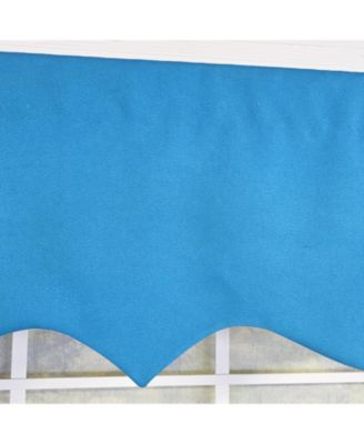 Primo Regal 100% Cotton Rod Pocket Lined  Window Valance 50" x 17" Blue