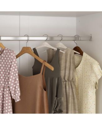 Large Wardrobe With 6-Door 2-Drawer，Bedroom Closet, Armoire, White