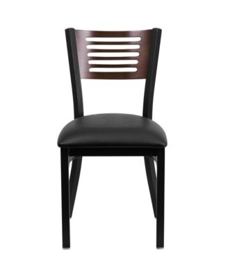 Decorative Slat Back Metal Restaurant Dining Chair