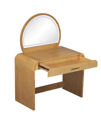 Streamdale 39" Lighted Mirror Vanity Table - Natural
