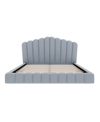 Bed Frame with Shell-Shaped Headboard