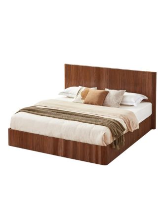 King Size Lift Up Storage Bed Frame, Walnut