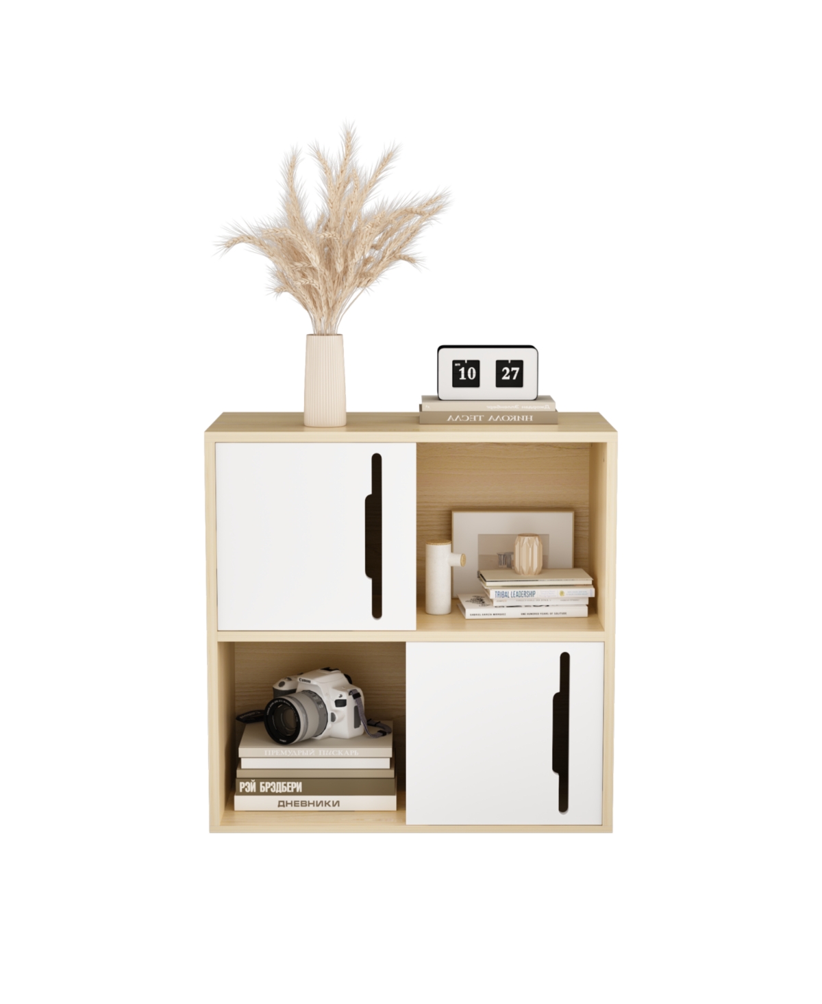 Streamdale Furniture Modern Wood Storage Cabinet Sliding Doors