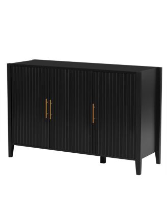 Three-door Storage Cabinet with Metal Handles