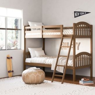 Storkcraft Long Horn Twin-Over-Twin Bunk Bed (Hazelnut) - Macy's