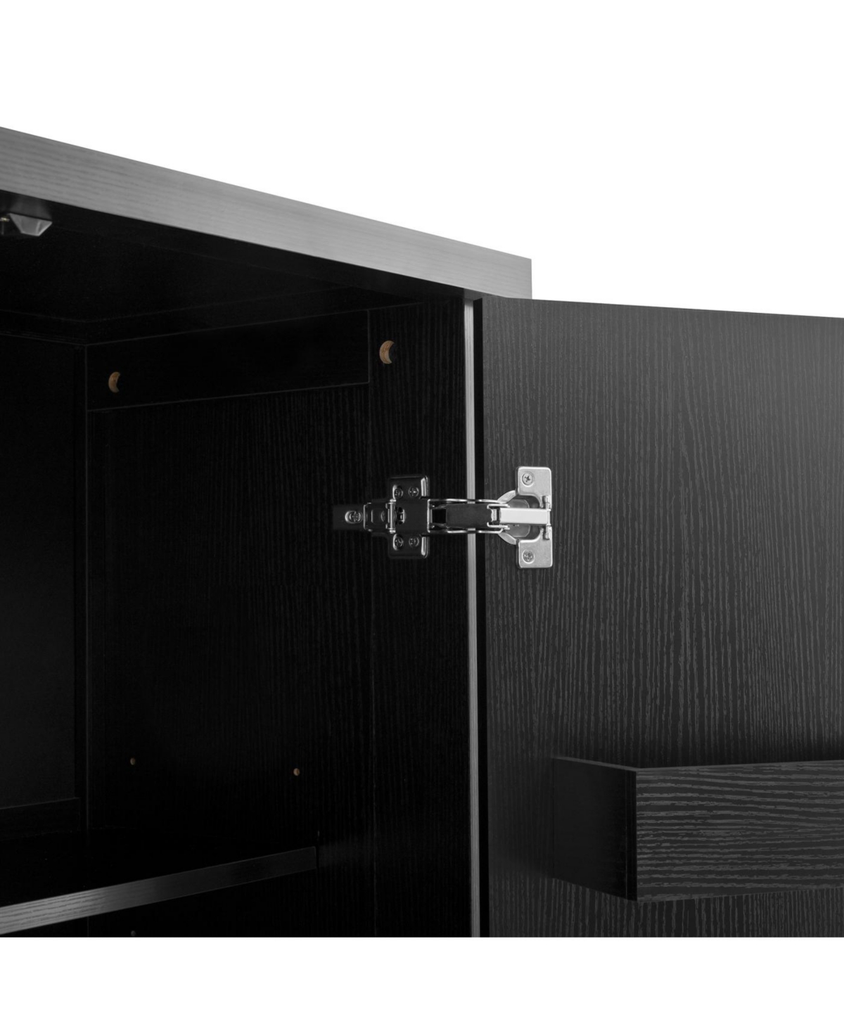 Streamdale Furniture 70" Black Kitchen Pantry Cabinet with 2 Shelves, 6 Doors, 3 Drawers