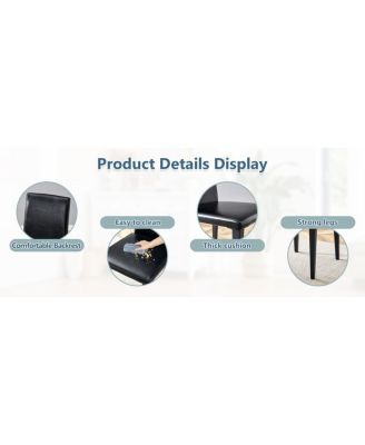 Minimalist PU Leather Dining Chair with Metal Legs