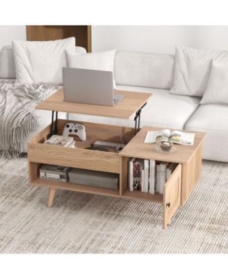 Lift Top Coffee Table with Storage and Hidden Compartment