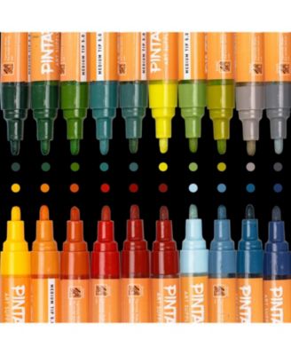 Earth Tone Markers Medium Tip - Colors for Earth Watercolor Paint Pens - Earth Paint Kit Markers - Acrylic Paint Pens