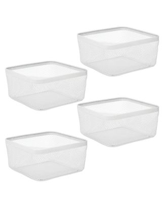 Metal Mesh Pantry Basket for Kitchen Storage - Set of 4