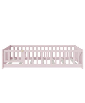  Twin Floor Bed with Fence & Door